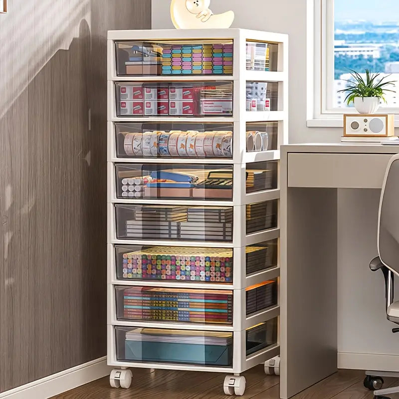 ™Nexira | עגלת אחסון רולינג בקיבולת גדולה – עם מגירות, מארגן משרד נייד